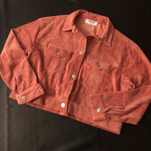 Indie Pink Crop Corduroy Jacket - Picture 6 of 8